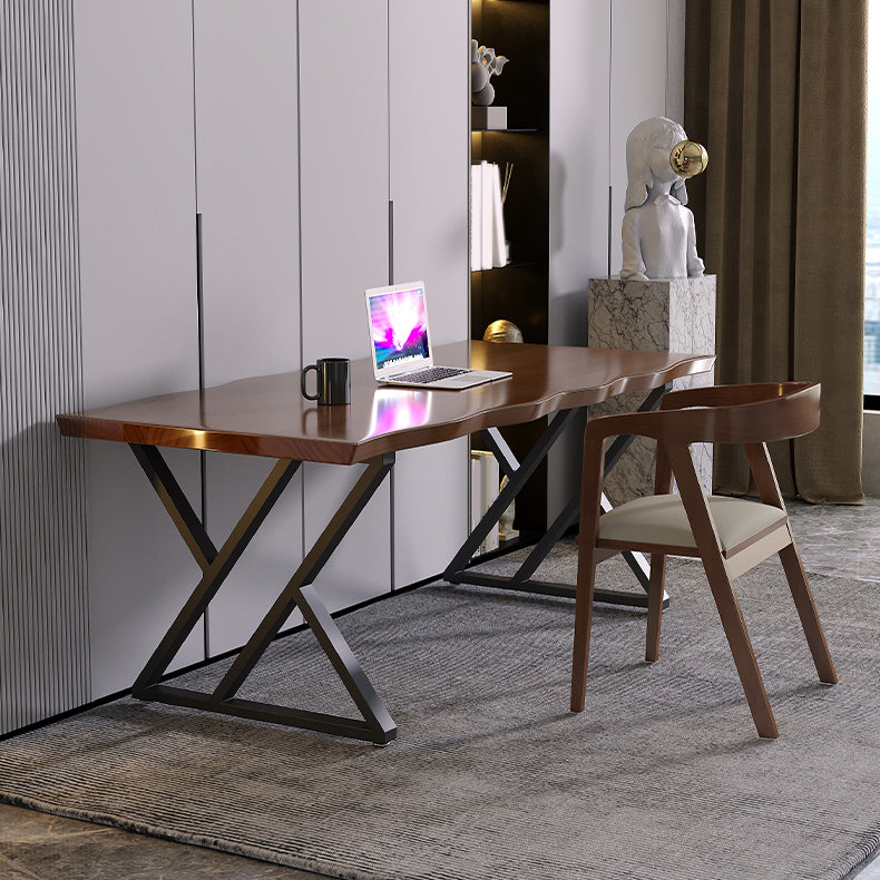 Industrial Dinette Set 1/2 Pieces Solid Wood and Metal Dining Table Set Clearhalo 'Dining Room Sets' 'Dining Tables & Seating' 'dining_room_set' 'furn' 'furn_dining_room_set' 'Furniture' 'Kitchen & Dining Furniture' 5272444