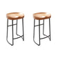 Taburete de bar contemporáneo de madera maciza Taburete de bar de metal con asiento contorneado