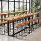 Taburete de bar contemporáneo de madera maciza Taburete de bar de metal con asiento contorneado