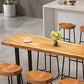 Taburete de bar contemporáneo de madera maciza Taburete de bar de metal con asiento contorneado
