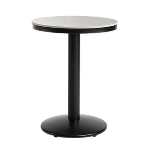 1/3 Pieces Industrial Iron Bar Table Set Round Bistro Set with Grey Faux Marble Top Grey 22"L x 22"W Clearhalo 'Bar Furniture' 'furn' 'furn_home_bar_bar_sets' 'Furniture' 'Home Bars & Bar Sets' 'home_bar_bar_sets' 'Kitchen & Dining Furniture' 5272588