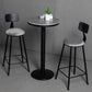 1/3 Pieces Industrial Iron Bar Table Set Round Bistro Set with Grey Faux Marble Top Clearhalo 'Bar Furniture' 'furn' 'furn_home_bar_bar_sets' 'Furniture' 'Home Bars & Bar Sets' 'home_bar_bar_sets' 'Kitchen & Dining Furniture' 5272600