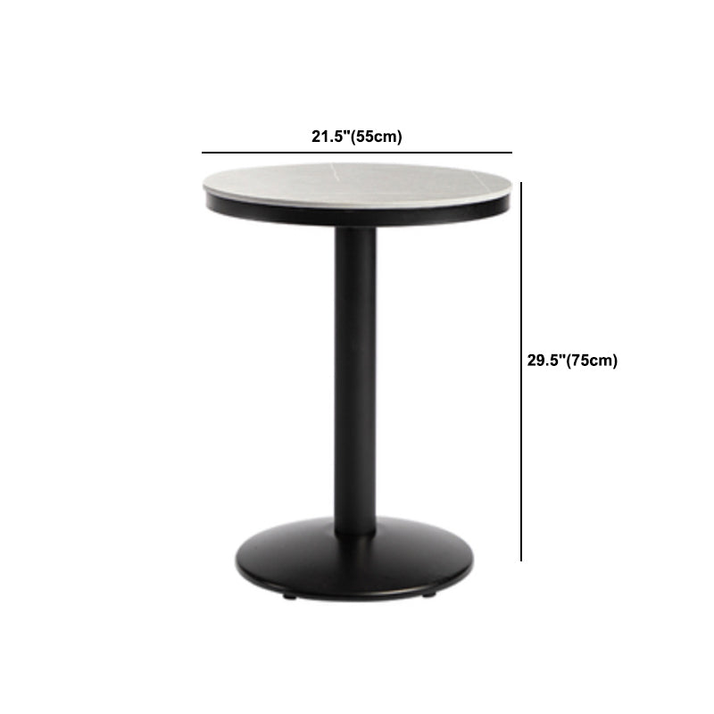 1/3 Pieces Industrial Iron Bar Table Set Round Bistro Set with Grey Faux Marble Top Clearhalo 'Bar Furniture' 'furn' 'furn_home_bar_bar_sets' 'Furniture' 'Home Bars & Bar Sets' 'home_bar_bar_sets' 'Kitchen & Dining Furniture' 5272605