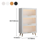 Modern 1-door Sideboard in White and Black Glass for Living Home Clearhalo 'buffet_sideboard' 'Buffets & Sideboards' 'furn' 'furn_buffet_sideboard' 'Furniture' 'Kitchen & Dining Furniture' 5275515