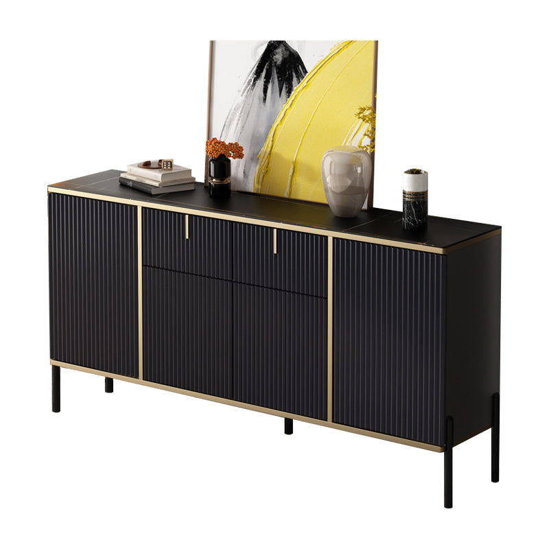 Glam Sideboard Stone Top Sideboard mit Tür für Wohnzimmer