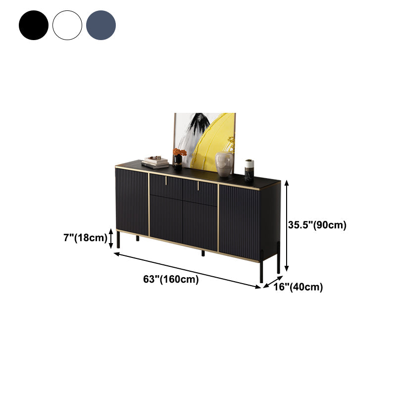 Glam Sideboard Stone Top Sideboard mit Tür für Wohnzimmer