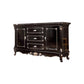 Sideboard in legno di quercia a 2 porte in stile glam per soggiorno