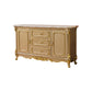 Sideboard in legno di quercia a 2 porte in stile glam per soggiorno