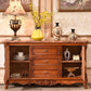 Sideboard in legno di quercia a 2 porte in stile glam per soggiorno