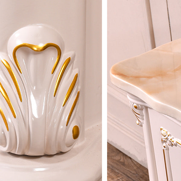 Sideboard in legno di quercia a 2 porte in stile glam per soggiorno