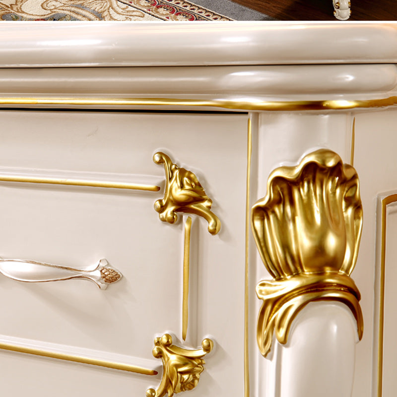 Sideboard glam sideboard in legno in gomma con porta e cassetto per soggiorno