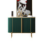 Glam Style Door Sideboard Stone Top Sideboard for Living Room 47"L x 16"W x 35"H Green Clearhalo 'buffet_sideboard' 'Buffets & Sideboards' 'furn' 'furn_buffet_sideboard' 'Furniture' 'Kitchen & Dining Furniture' 5275650