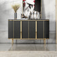 Glam Style Door Sideboard Stone Top Sideboard for Living Room Clearhalo 'buffet_sideboard' 'Buffets & Sideboards' 'furn' 'furn_buffet_sideboard' 'Furniture' 'Kitchen & Dining Furniture' 5275656
