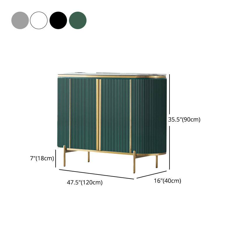 Glam Style Door Sideboard Stone Top Sideboard for Living Room Clearhalo 'buffet_sideboard' 'Buffets & Sideboards' 'furn' 'furn_buffet_sideboard' 'Furniture' 'Kitchen & Dining Furniture' 5275658