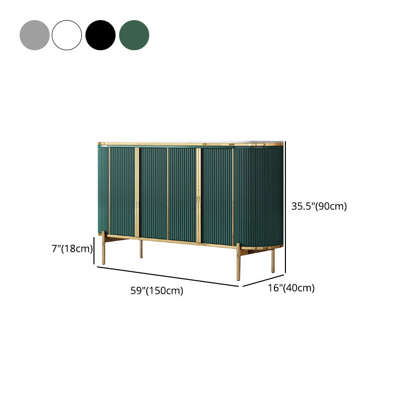 Glam Style Door Sideboard Stone Top Sideboard for Living Room Clearhalo 'buffet_sideboard' 'Buffets & Sideboards' 'furn' 'furn_buffet_sideboard' 'Furniture' 'Kitchen & Dining Furniture' 5275659