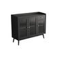 Modern Sideboard Solid Wood Sideboard with Door for Living Room 46"L x 16"W x 37"H Dark Gray-Black Clearhalo 'buffet_sideboard' 'Buffets & Sideboards' 'furn' 'furn_buffet_sideboard' 'Furniture' 'Kitchen & Dining Furniture' 5275666