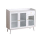 Modern Sideboard Solid Wood Sideboard with Door for Living Room 46"L x 16"W x 37"H White Clearhalo 'buffet_sideboard' 'Buffets & Sideboards' 'furn' 'furn_buffet_sideboard' 'Furniture' 'Kitchen & Dining Furniture' 5275670