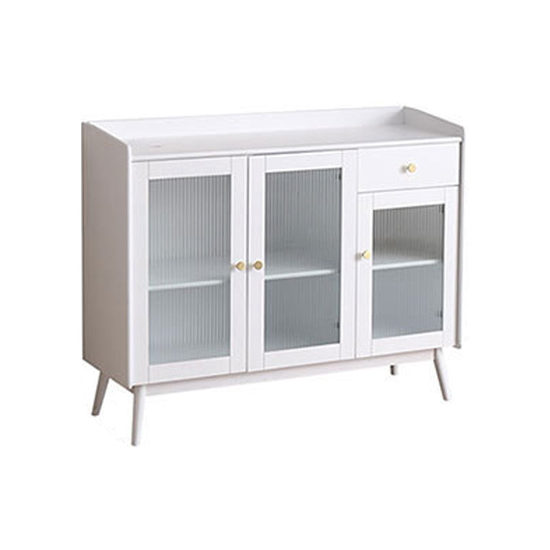 Modern Sideboard Solid Wood Sideboard with Door for Living Room 46"L x 16"W x 37"H White Clearhalo 'buffet_sideboard' 'Buffets & Sideboards' 'furn' 'furn_buffet_sideboard' 'Furniture' 'Kitchen & Dining Furniture' 5275670