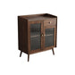 Modern Sideboard Solid Wood Sideboard with Door for Living Room 31"L x 16"W x 37"H Walnut Clearhalo 'buffet_sideboard' 'Buffets & Sideboards' 'furn' 'furn_buffet_sideboard' 'Furniture' 'Kitchen & Dining Furniture' 5275672