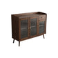 Modern Sideboard Solid Wood Sideboard with Door for Living Room 46"L x 16"W x 37"H Walnut Clearhalo 'buffet_sideboard' 'Buffets & Sideboards' 'furn' 'furn_buffet_sideboard' 'Furniture' 'Kitchen & Dining Furniture' 5275674
