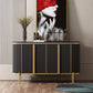 Glam Style Sideboard Stone Top Sideboard with Door for Living Room Clearhalo 'buffet_sideboard' 'Buffets & Sideboards' 'furn' 'furn_buffet_sideboard' 'Furniture' 'Kitchen & Dining Furniture' 5275685