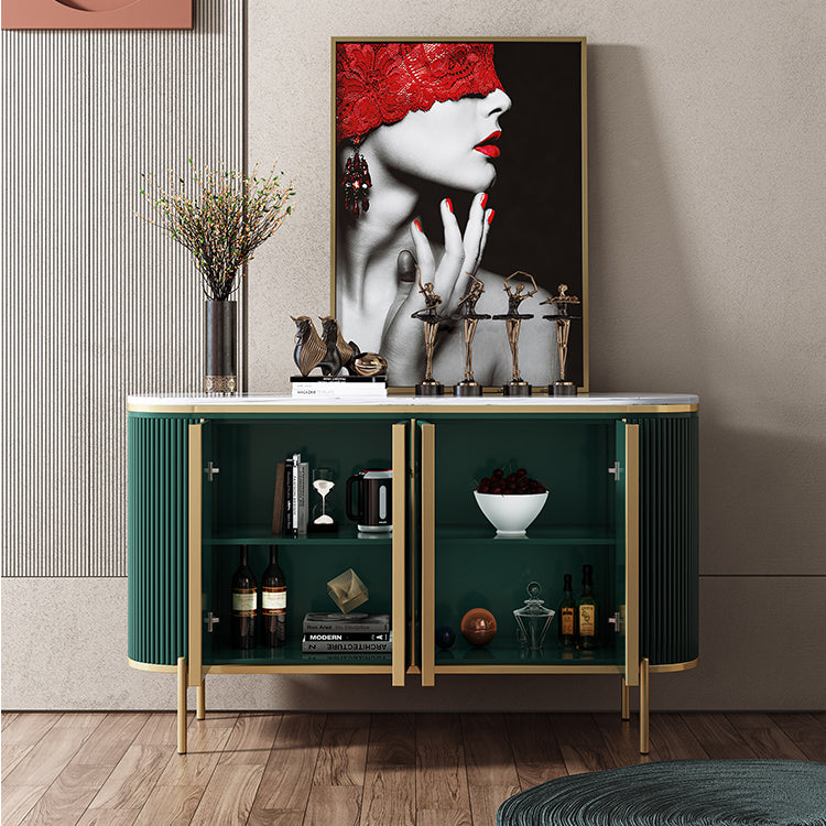Glam Style Sideboard Stone Top Sideboard with Door for Living Room Clearhalo 'buffet_sideboard' 'Buffets & Sideboards' 'furn' 'furn_buffet_sideboard' 'Furniture' 'Kitchen & Dining Furniture' 5275704