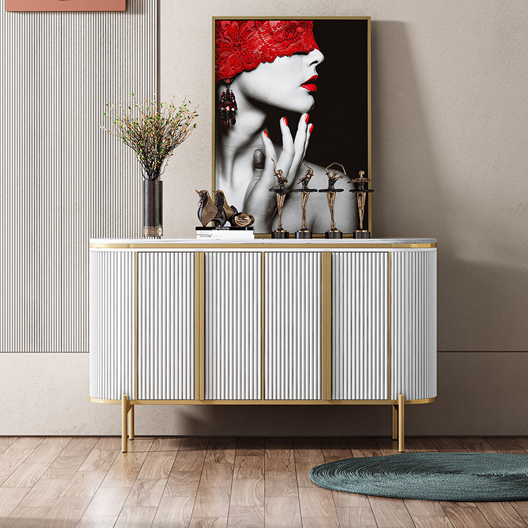 Glam Style Sideboard Stone Top Sideboard with Door for Living Room Clearhalo 'buffet_sideboard' 'Buffets & Sideboards' 'furn' 'furn_buffet_sideboard' 'Furniture' 'Kitchen & Dining Furniture' 5275706