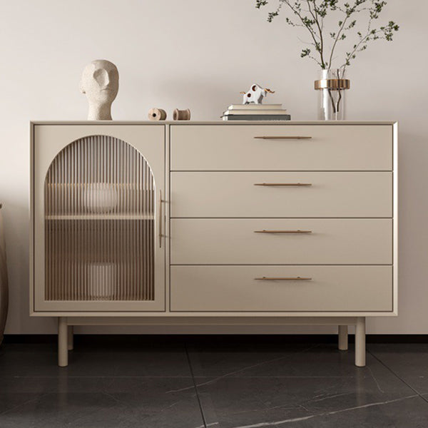 40-inch Height Wood Sideboard Simple Style 1 Door and 4 Drawer Cupboard for Living Room https: res.litfad.com site img item 2022 07 21 5275743 1200x1200.jpg Glass Clearhalo 'buffet_sideboard' 'Buffets & Sideboards' 'furn' 'furn_buffet_sideboard' 'Furniture' 'Kitchen & Dining Furniture' 5275737