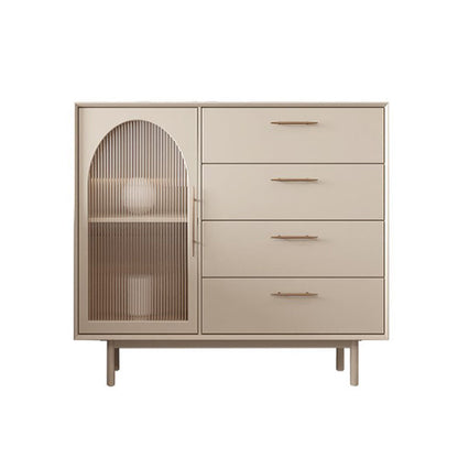 40-inch Height Wood Sideboard Simple Style 1 Door and 4 Drawer Cupboard for Living Room https: res.litfad.com site img item 2022 07 17 5275738 1200x1200.jpg Glass Clearhalo 'buffet_sideboard' 'Buffets & Sideboards' 'furn' 'furn_buffet_sideboard' 'Furniture' 'Kitchen & Dining Furniture' 5275738