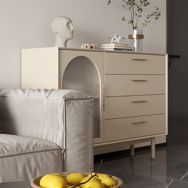 40-inch Height Wood Sideboard Simple Style 1 Door and 4 Drawer Cupboard for Living Room Clearhalo 'buffet_sideboard' 'Buffets & Sideboards' 'furn' 'furn_buffet_sideboard' 'Furniture' 'Kitchen & Dining Furniture' 5275742