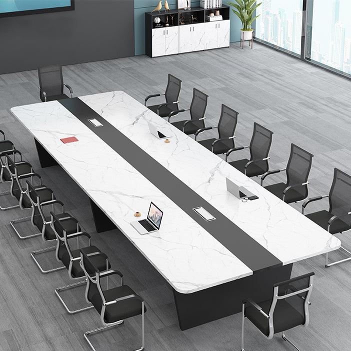 Scrivania di scrittura in stile industriale Curve Cable Management Office Desk