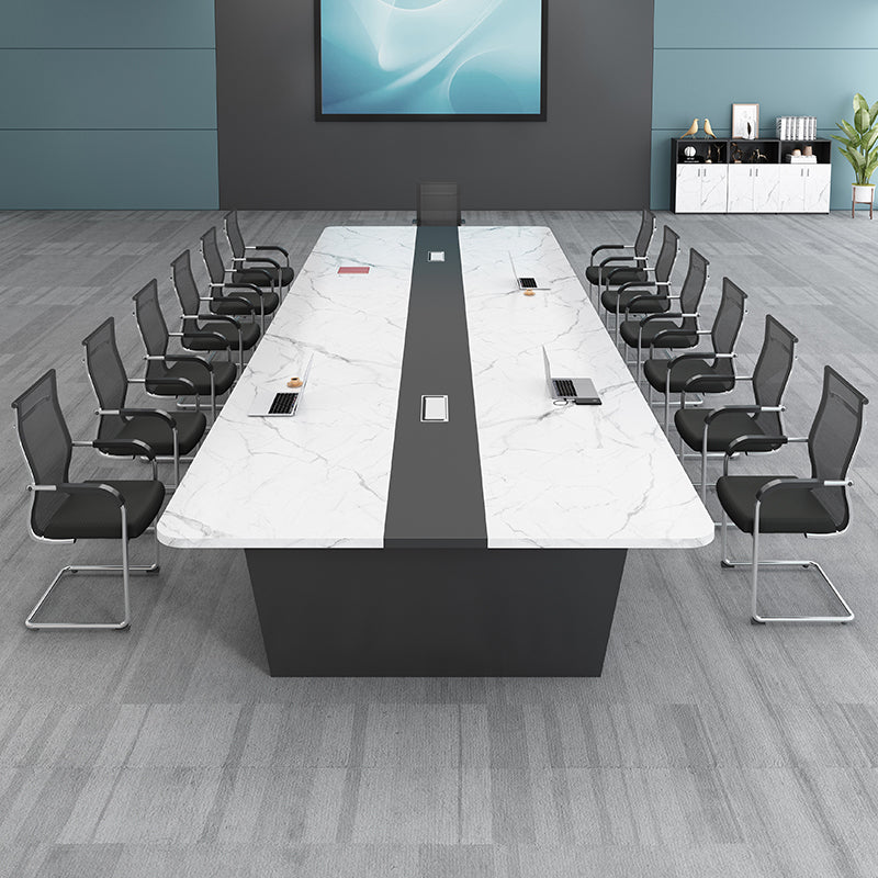 Scrivania di scrittura in stile industriale Curve Cable Management Office Desk