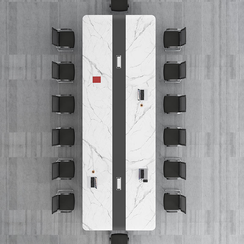 Scrivania di scrittura in stile industriale Curve Cable Management Office Desk