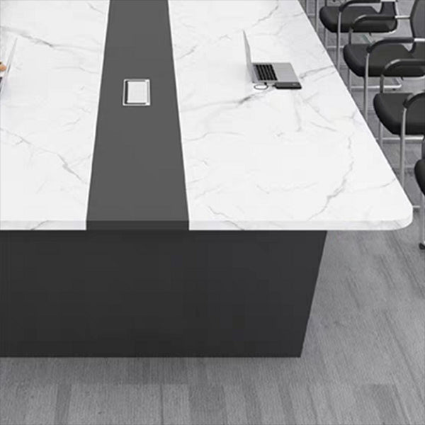 Scrivania di scrittura in stile industriale Curve Cable Management Office Desk