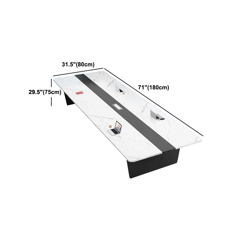 Scrivania di scrittura in stile industriale Curve Cable Management Office Desk