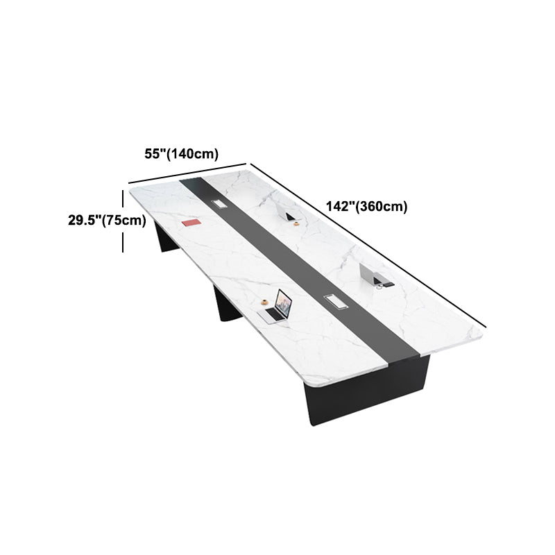 Scrivania di scrittura in stile industriale Curve Cable Management Office Desk