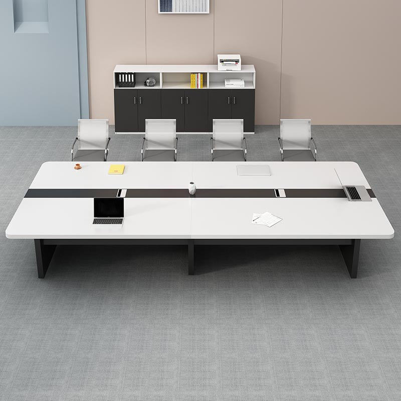 Industrial Style Rectangle Writing Desk Cable Management Office Desk for Office Clearhalo 'furn' 'furn_office_desk' 'Furniture' 'Office Desks' 'Office Furniture' 'office_desk' 5275806