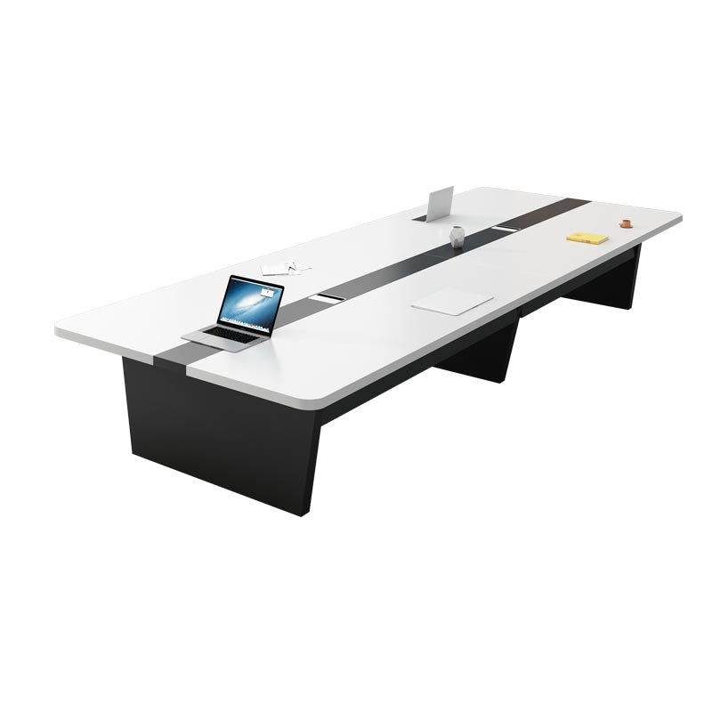 Industrial Style Rectangle Writing Desk Cable Management Office Desk for Office Clearhalo 'furn' 'furn_office_desk' 'Furniture' 'Office Desks' 'Office Furniture' 'office_desk' 5275808