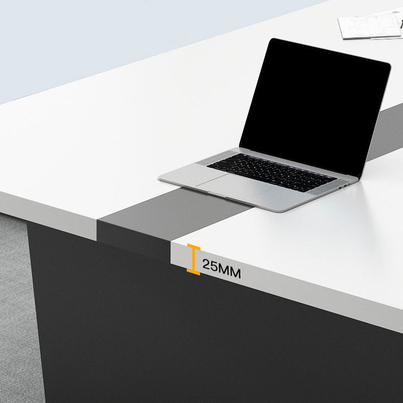 Industrial Style Rectangle Writing Desk Cable Management Office Desk for Office Clearhalo 'furn' 'furn_office_desk' 'Furniture' 'Office Desks' 'Office Furniture' 'office_desk' 5275809