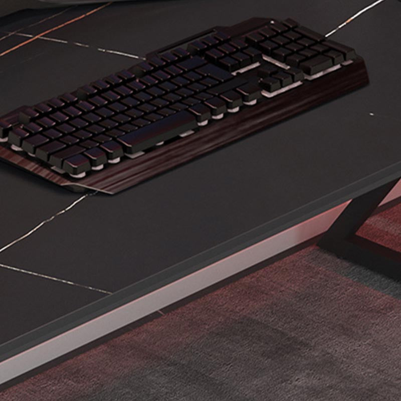 Rectangle Writing Table Industrial Sintered Stone Office Desk with Sled Base Clearhalo 'furn' 'furn_office_desk' 'Furniture' 'Office Desks' 'Office Furniture' 'office_desk' 5275870