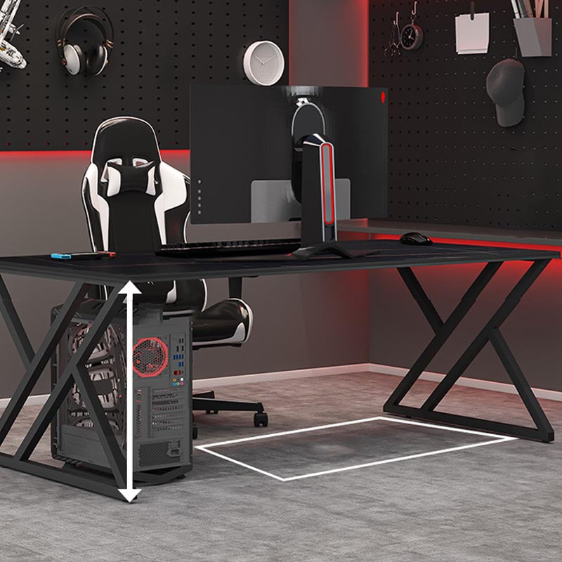 Rectangle Writing Table Industrial Sintered Stone Office Desk with Sled Base Clearhalo 'furn' 'furn_office_desk' 'Furniture' 'Office Desks' 'Office Furniture' 'office_desk' 5275874