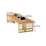 Scrivania rettangolare da scrivania glam in legno massiccio da sede da ufficio in legno