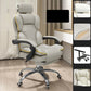 Contemporary High Back Chair Height-adjustable Chair with Wheels Gray-Yellow With Footrest Clearhalo 'furn' 'furn_office_chair' 'Furniture' 'Office Chairs' 'Office Furniture' 'office_chair' 5276087