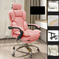Contemporary High Back Chair Height-adjustable Chair with Wheels Pink With Footrest Clearhalo 'furn' 'furn_office_chair' 'Furniture' 'Office Chairs' 'Office Furniture' 'office_chair' 5276091