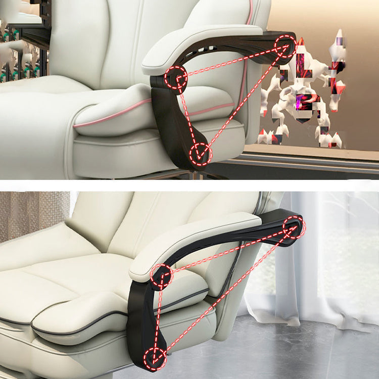 Contemporary High Back Chair Height-adjustable Chair with Wheels Clearhalo 'furn' 'furn_office_chair' 'Furniture' 'Office Chairs' 'Office Furniture' 'office_chair' 5276092