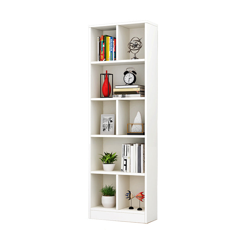 Closed Back Modern Style Bookcase Wood Bookshelf for Home Office