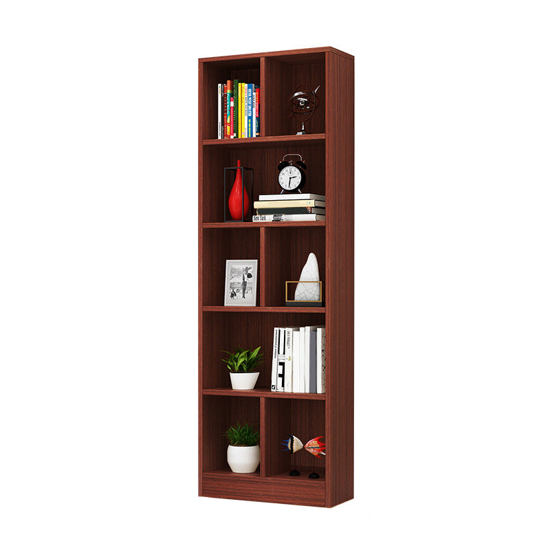 Closed Back Modern Style Bookcase Wood Bookshelf for Home Office