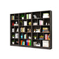 Closed Back Modern Style Bookcase Wood Bookshelf for Home Office