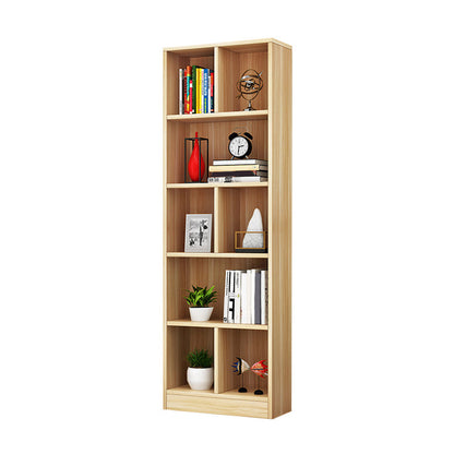 Closed Back Modern Style Bookcase Wood Bookshelf for Home Office