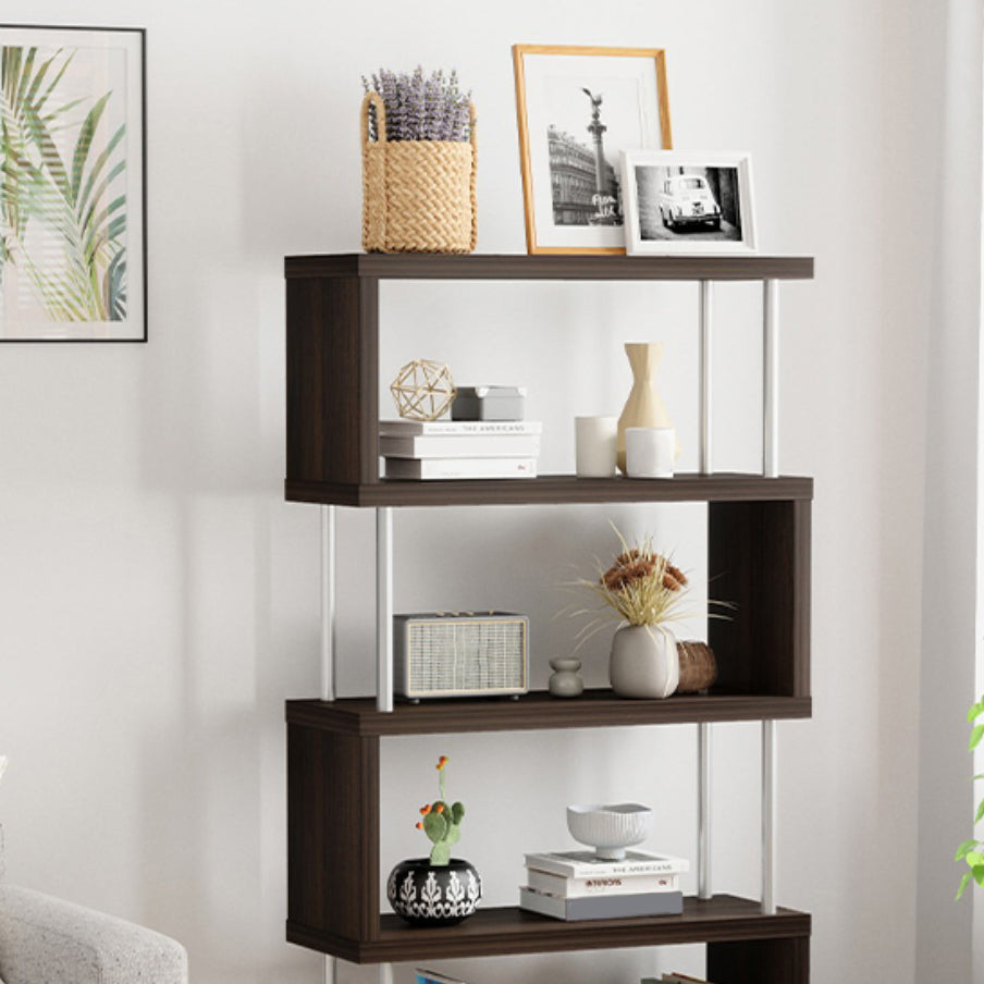 Open Back Modern Style Bookshelf Wood Bookshelf for Home Office